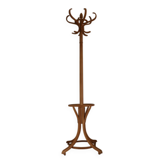 Portemanteau porte-parapluie BAUMANN clair tête olive