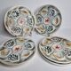 Set of 6 Pornic oyster plates, "PENEREF" model, hand painted, 25 cm