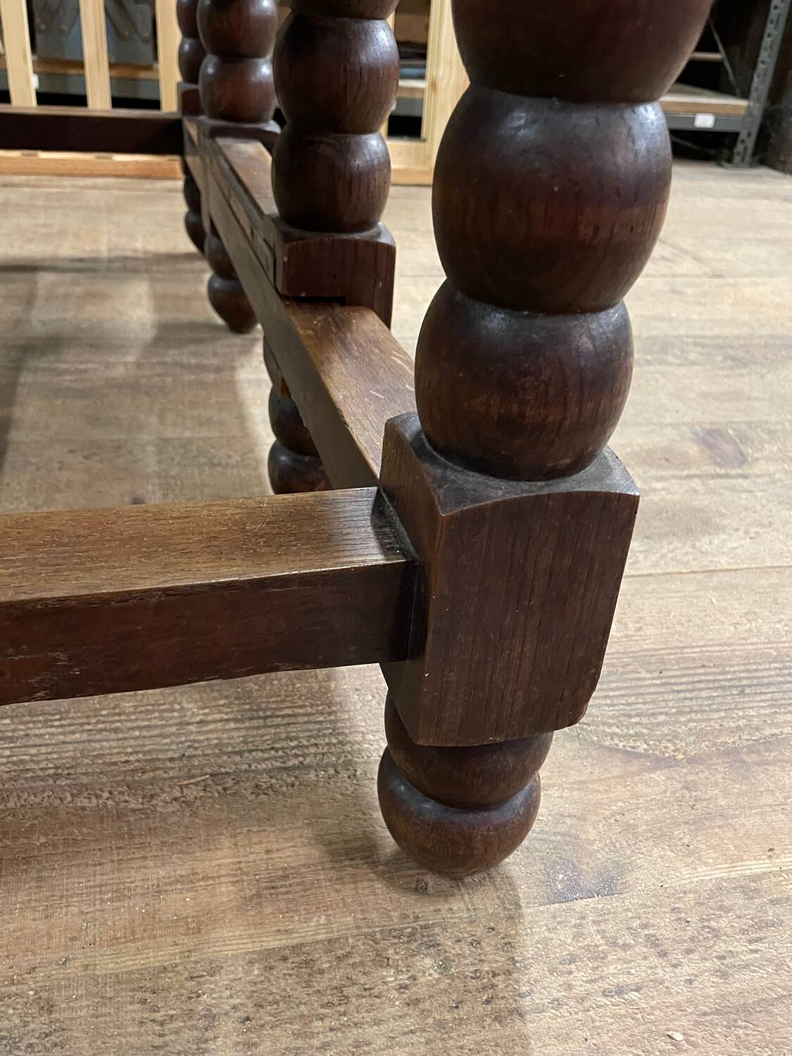 Solid wood farmhouse table with drop leaves