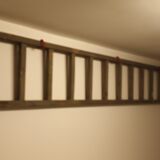 Flat roof ladder made of old wood