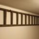 Old wooden flat roof ladder