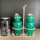 Oiler vintage vinegar 1950 ceramic and perforated metal