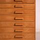 Antique plan cabinet made of beech wood – Slovakia, circa 1960