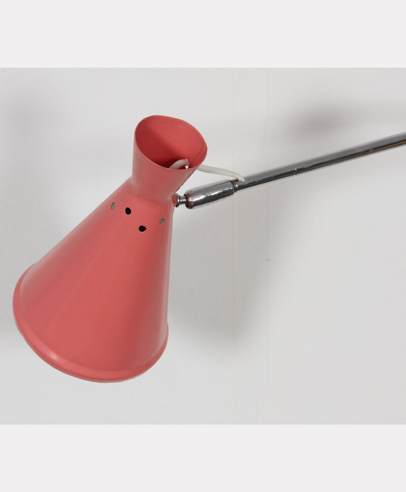 Vintage metal wall lamp, Czech design from the 1960s