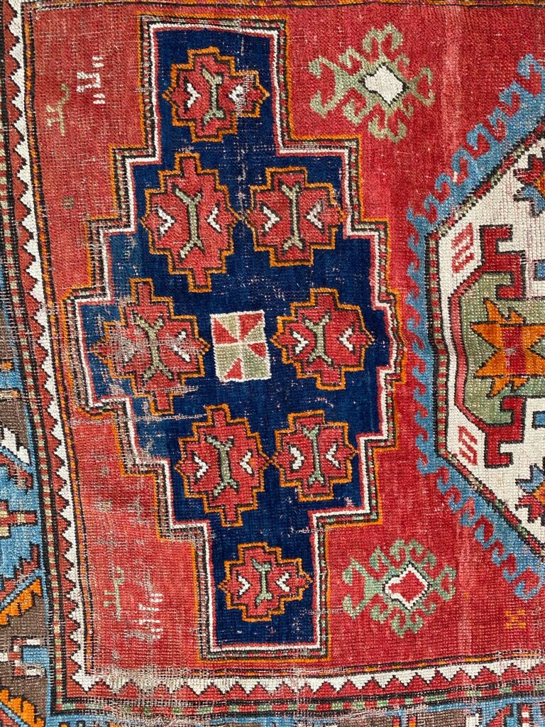 Kazak ancient Caucasian carpet 152x195 cm