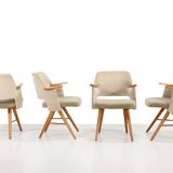 Set of four Pastoe FB30 dining chairs by Cees Braakman in Mohair