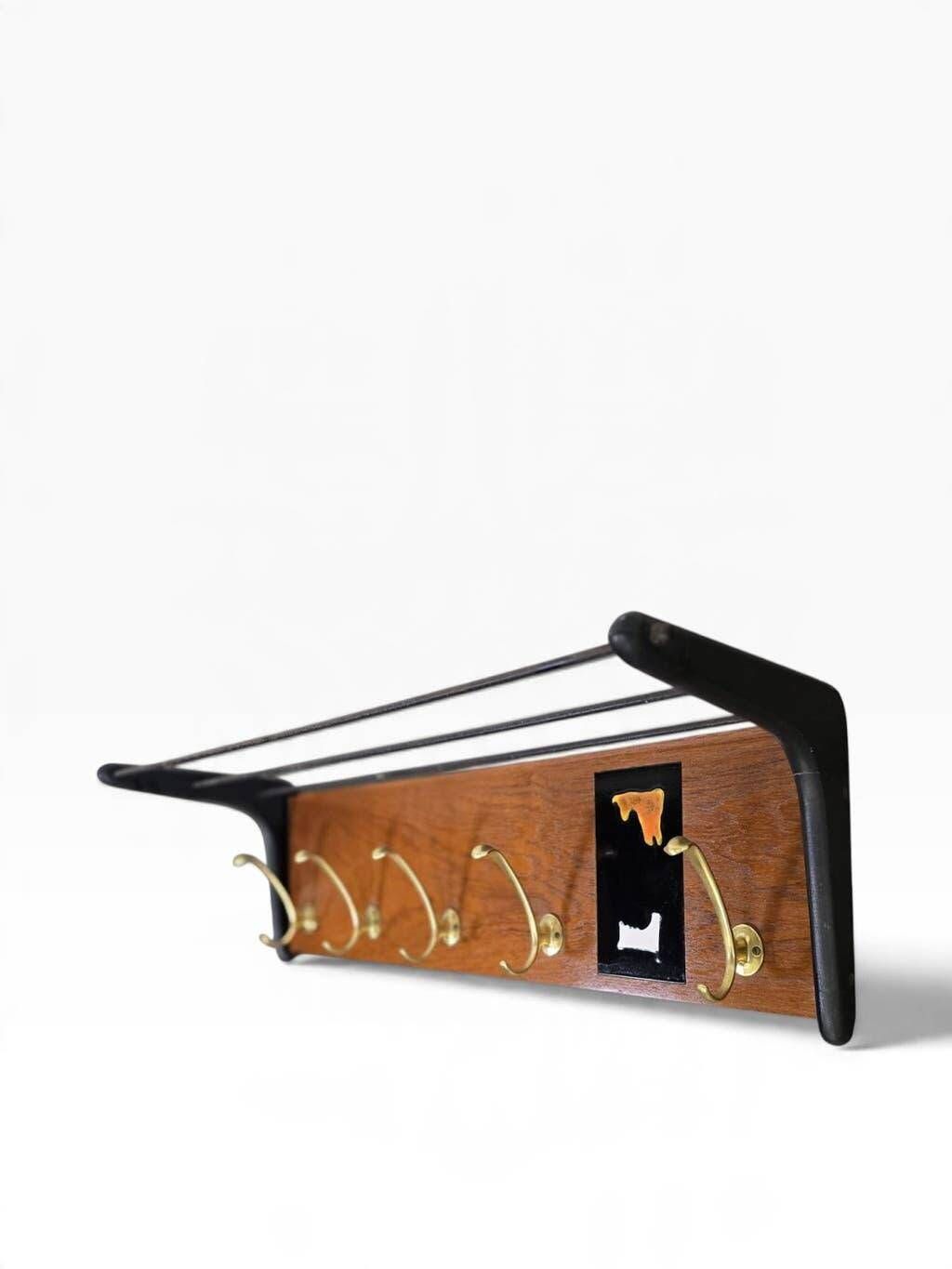 Vintage wall coat rack 'Boomerang' A. Hendrickx
