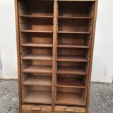 Gold oak double curtain binder