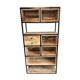 Wooden and metal freestanding shelf