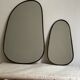 Mirror organic egg brass black 60x40cm
