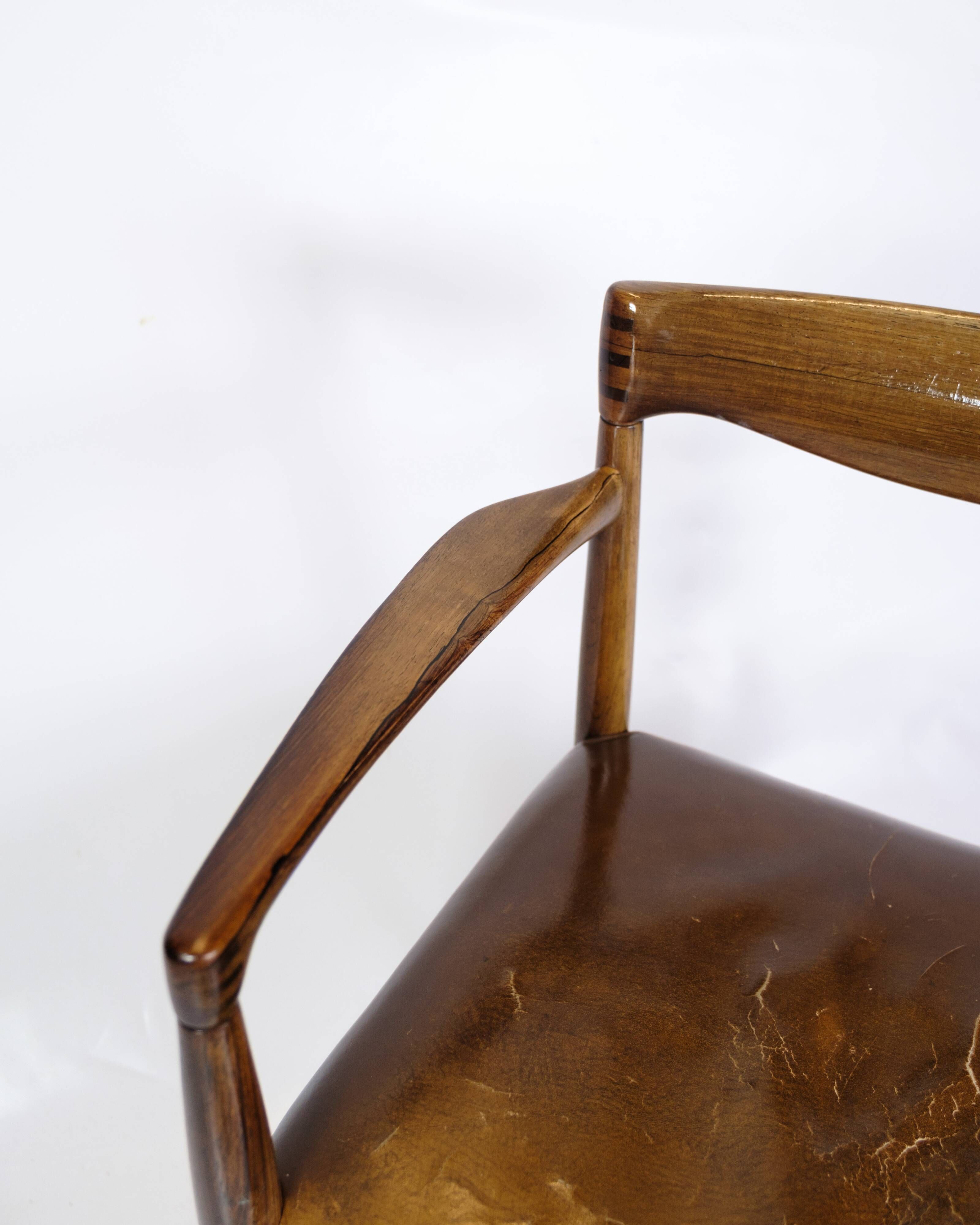 Armchair Made In Rosewood By Henry W. Klein Made By Bramin From 1960s