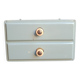 Wall-mounted storage unit with two drawers