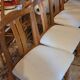 Vintage chair imitation white sheepskin suede 1960
