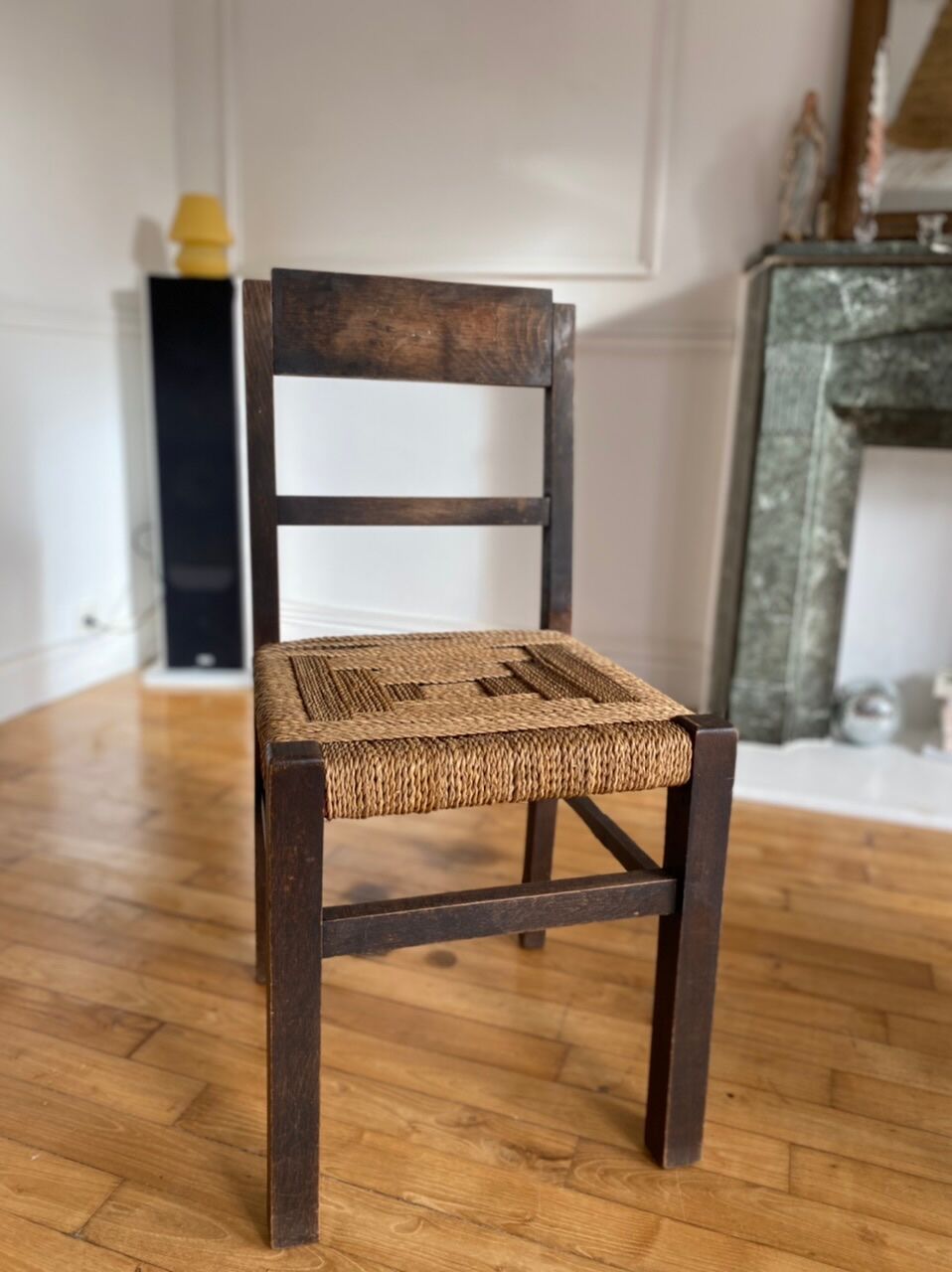 Paire de chaises bois et corde