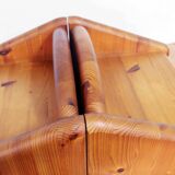 Pair of solid pine bedside tables 1970