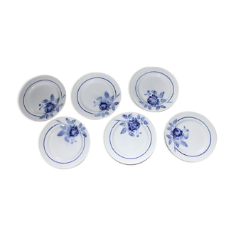 Set of 6 earthenware plates St Amand's