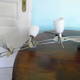 "Paulmann" 1m40 design hanging 6 lights anodized aluminium - 70s