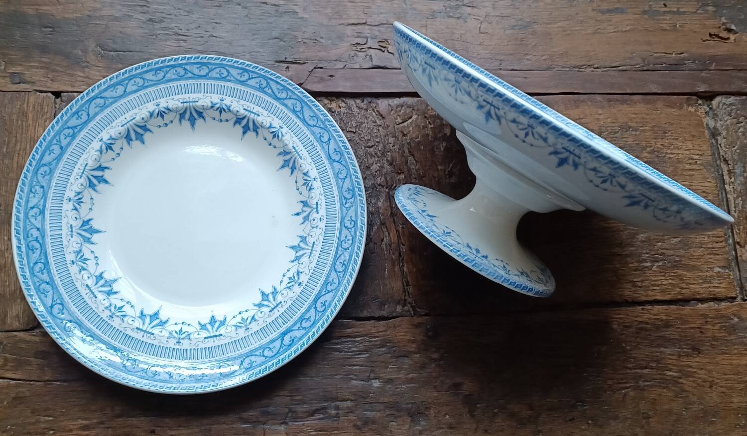 Compotier et assiette creuse Creil-Montereau