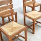 Ensemble de six chaises de salle à manger françaises