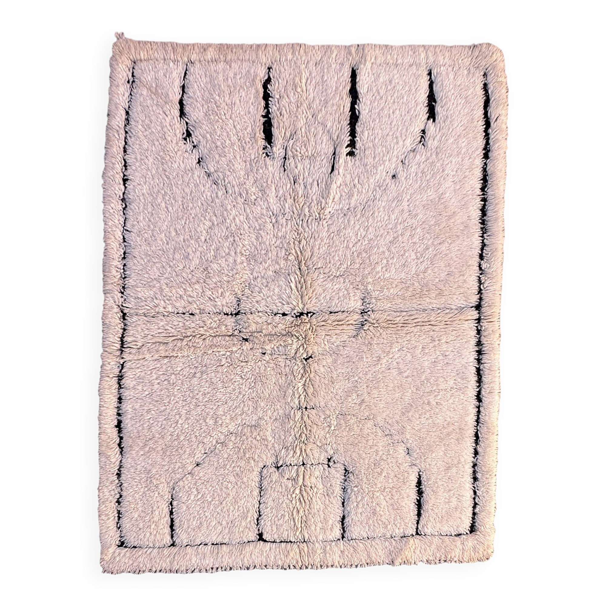 White Marmoucha Moroccan rug - 200 x 148 cm