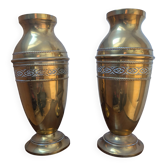 Vases en laiton début 20 -ème siècle
