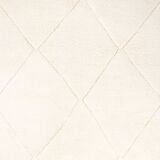 Berber carpet beni urain ecru with diamonds in relief 256 x 170 cm