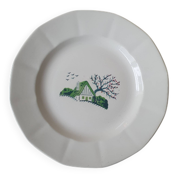 Plat rond Digoin Sarreguemines