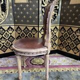 Suite of 6 Louis XVI 1900 leather chairs