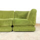 Vintage green velvet elemental sofa
