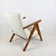 Vintage Ivory White Boucle Model B-310 Armchair, 1970s
