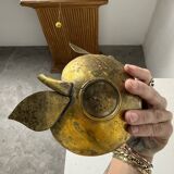 Brass "apple" pocket watch