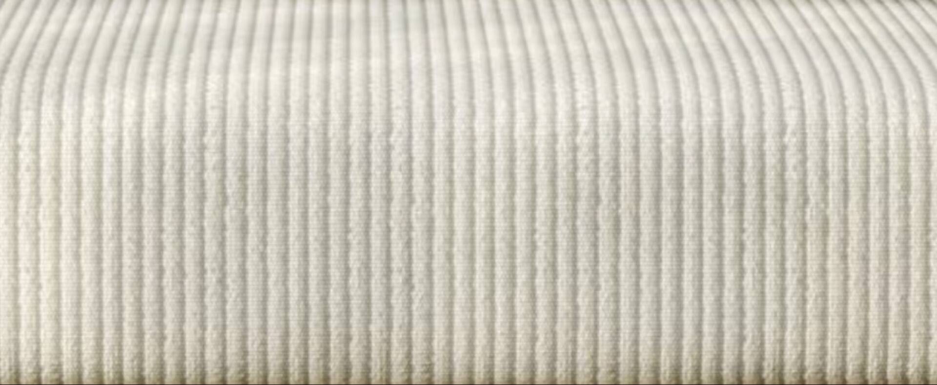 Tubular design armchair in Bauhaus style – Cream ribbed fabric