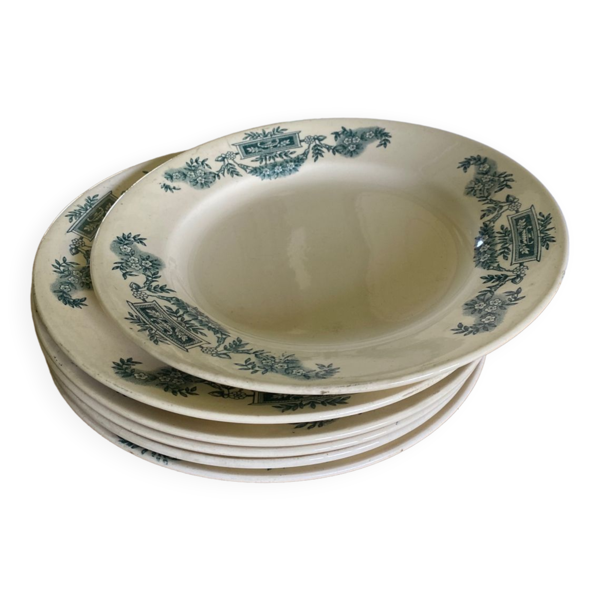 6 flat plates iron earth Lutetia Longchamp