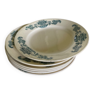 6 flat plates iron earth Lutetia Longchamp