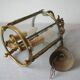 Old pendant lantern light fixture 2 lights in bronze glass decoration hall entrance