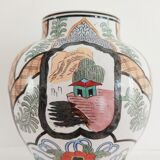 Vase Asian décor mid 20th