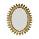 Deknudt sun mirror sunburst mirror oval gold-colored metal 70x56cm