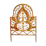 Peacock rattan headboard
