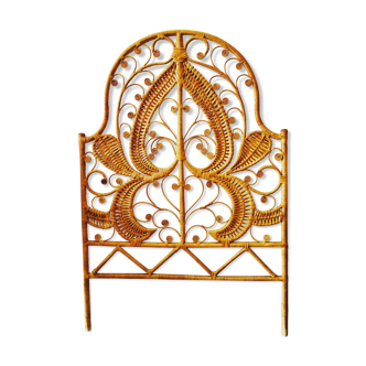 Peacock rattan headboard