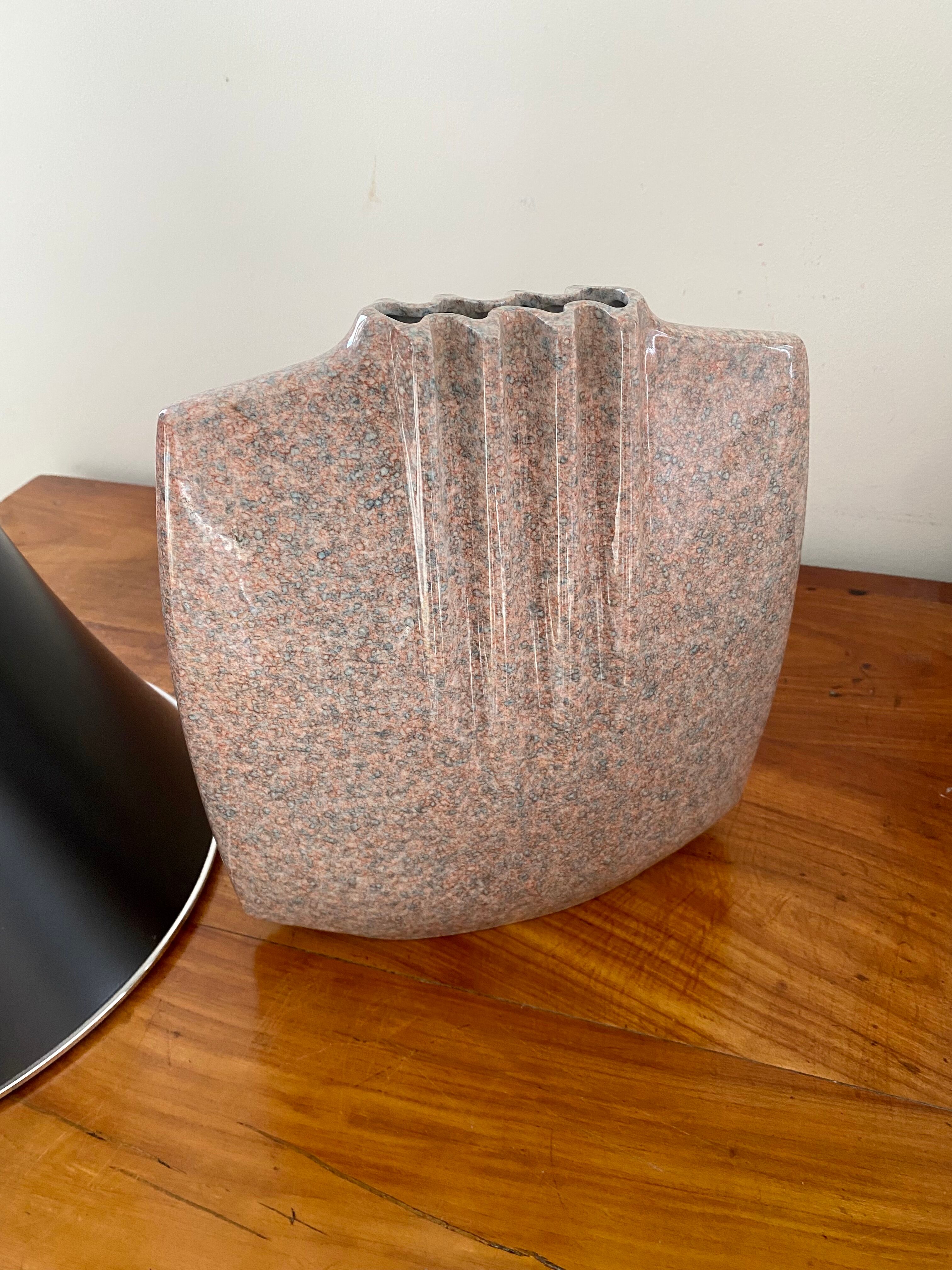 Virebent ceramic vase free form art deco