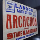 "Rugby Match" poster - City of Langon - 1930s