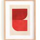 Abstract painting 30x40cm minimalist illustration red signed Eawy
