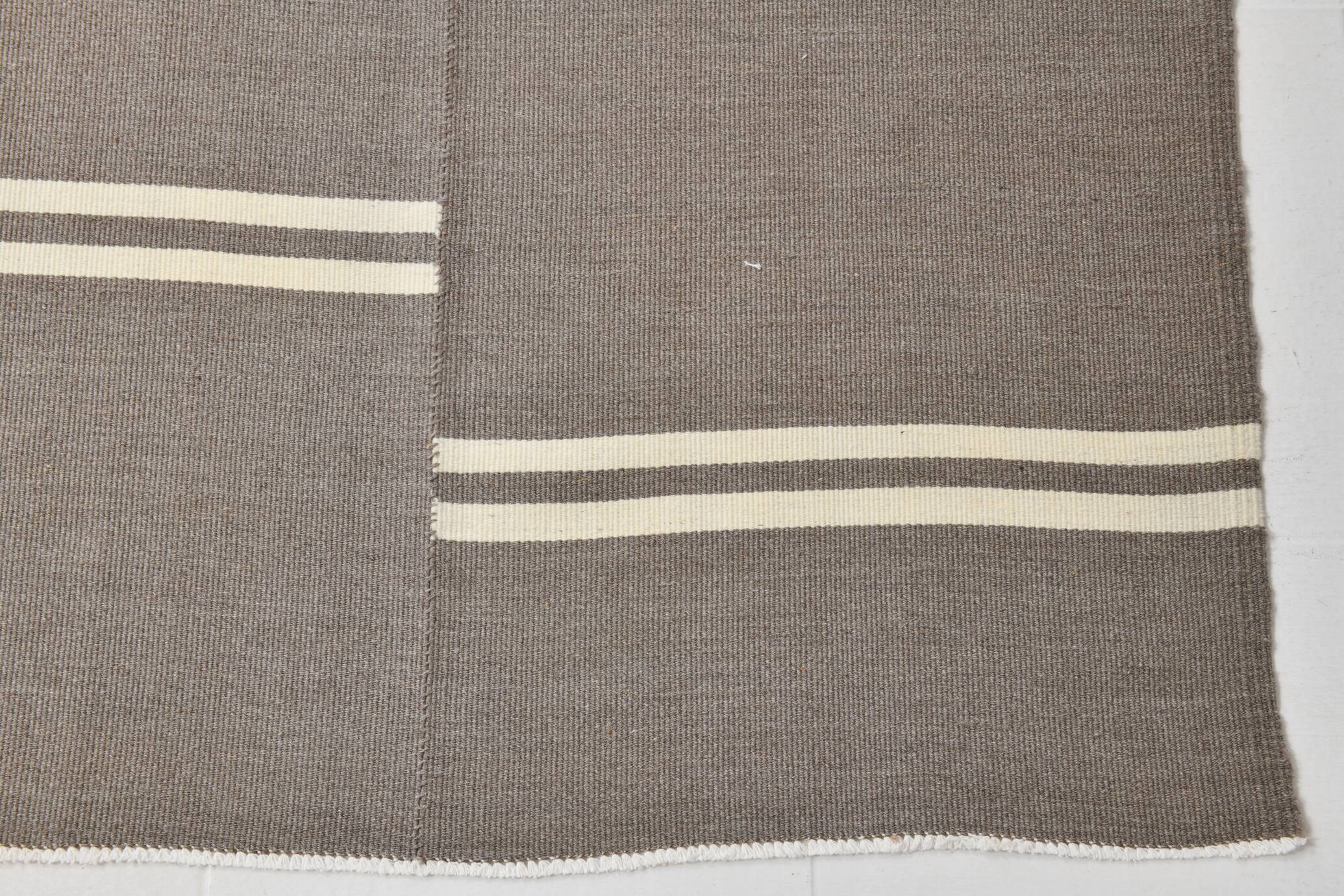 8x10 Gray Beige Vintage Kilim Rug, 235x317Cm