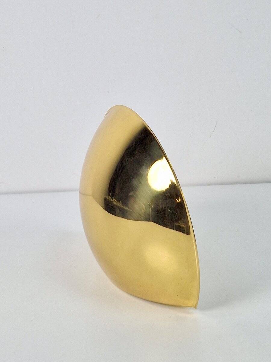 Vintage Half Moon Wall Lamps in Brass, 1980, Set of 3