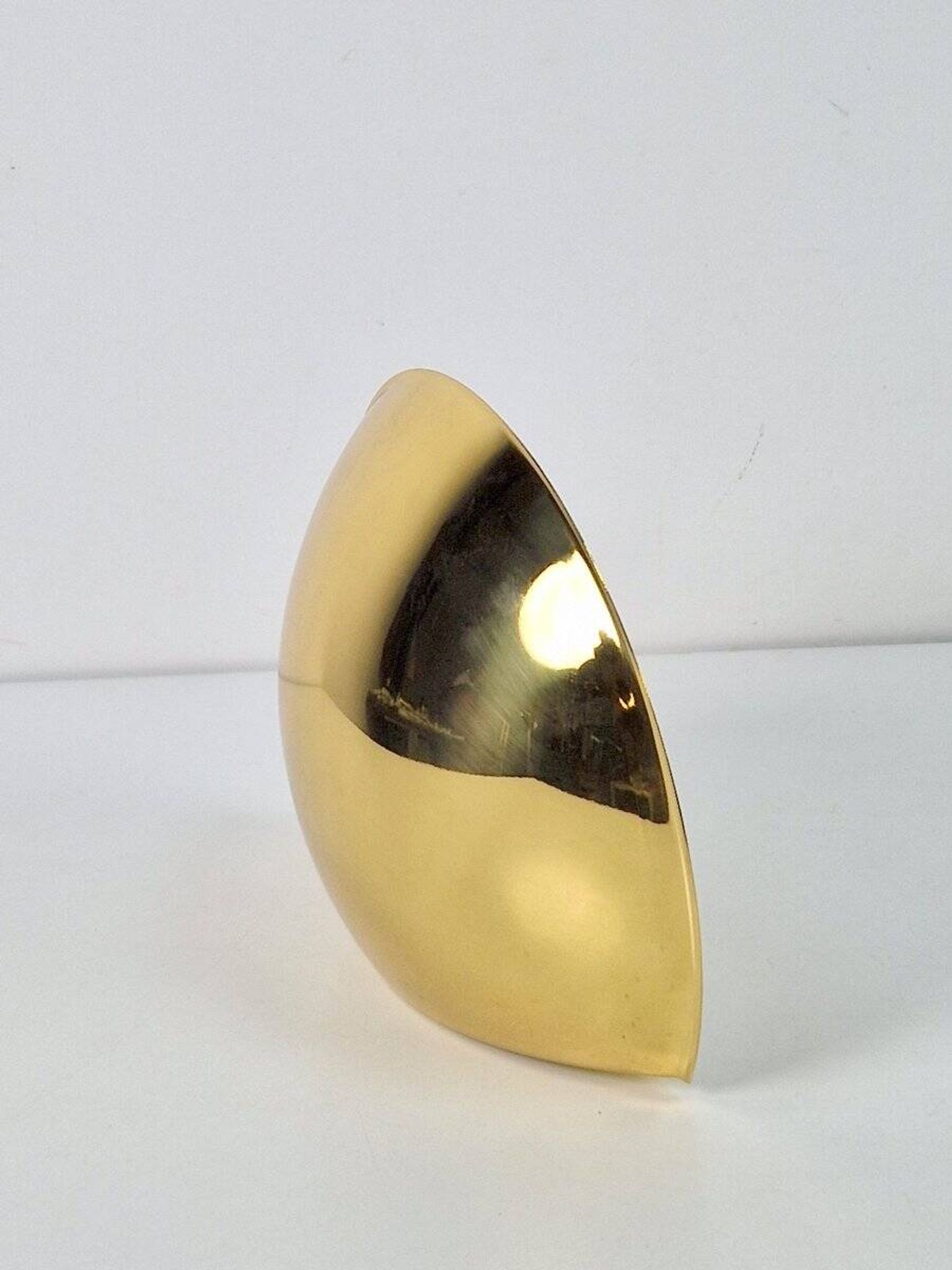 Vintage Half Moon Wall Lamps in Brass, 1980, Set of 3
