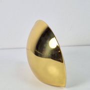 Vintage Half Moon Wall Lamps in Brass, 1980, Set of 3