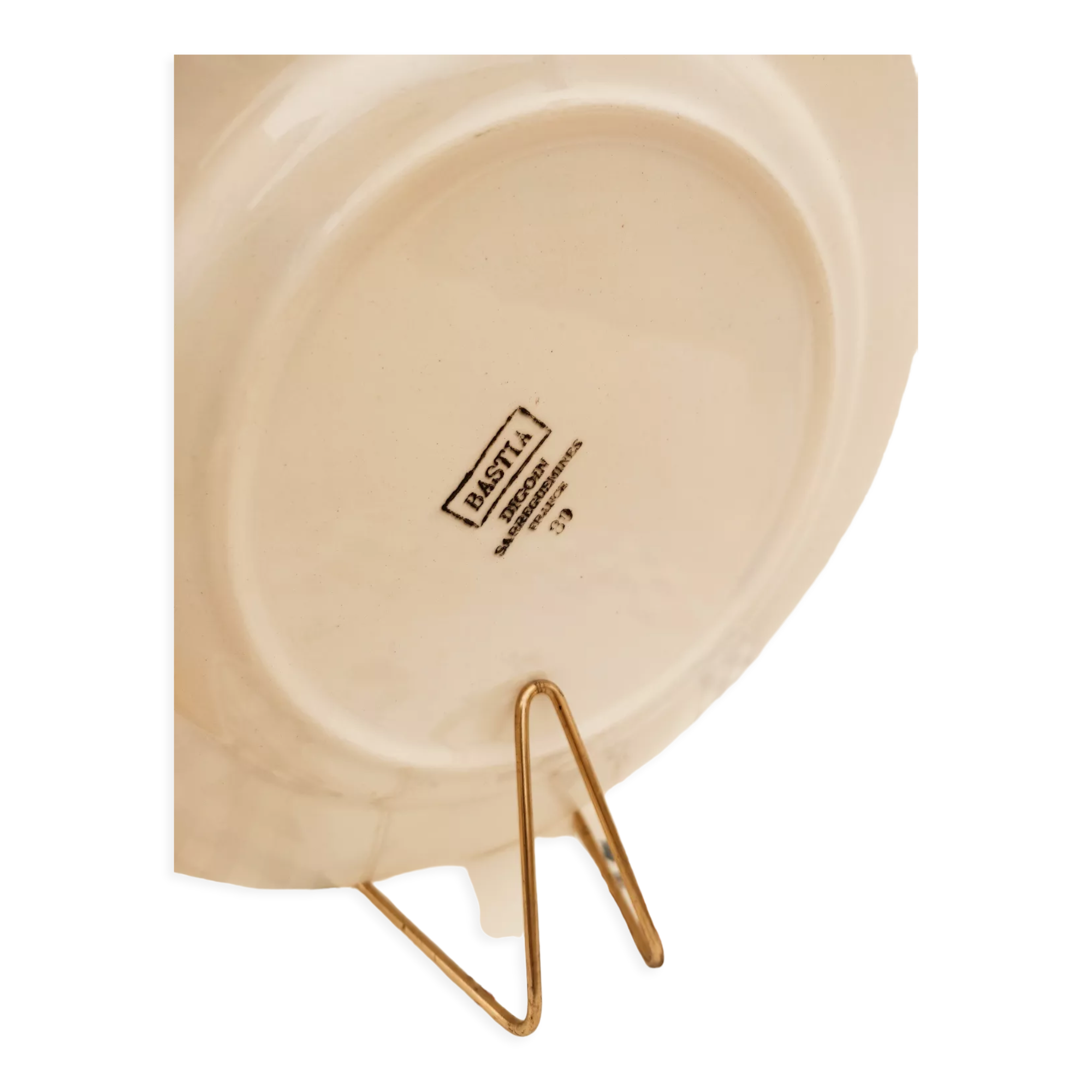 6 flat Digoin Bastia earthenware plates