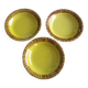 3 old vintage earthenware soup plates