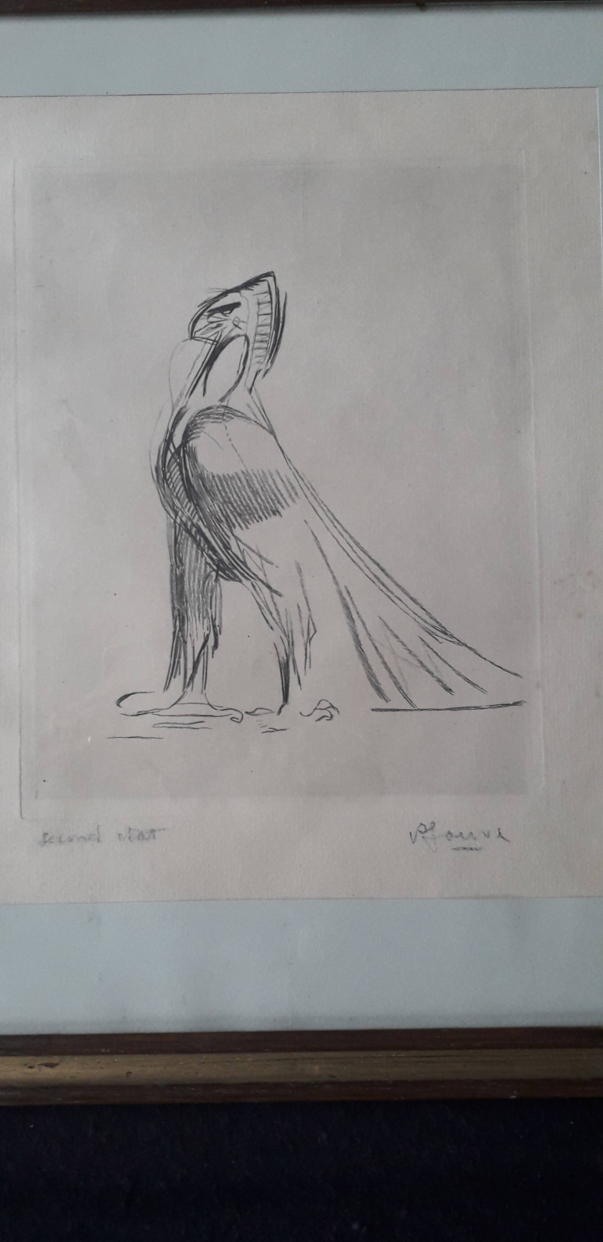 Old animal painting by Paul Jouve