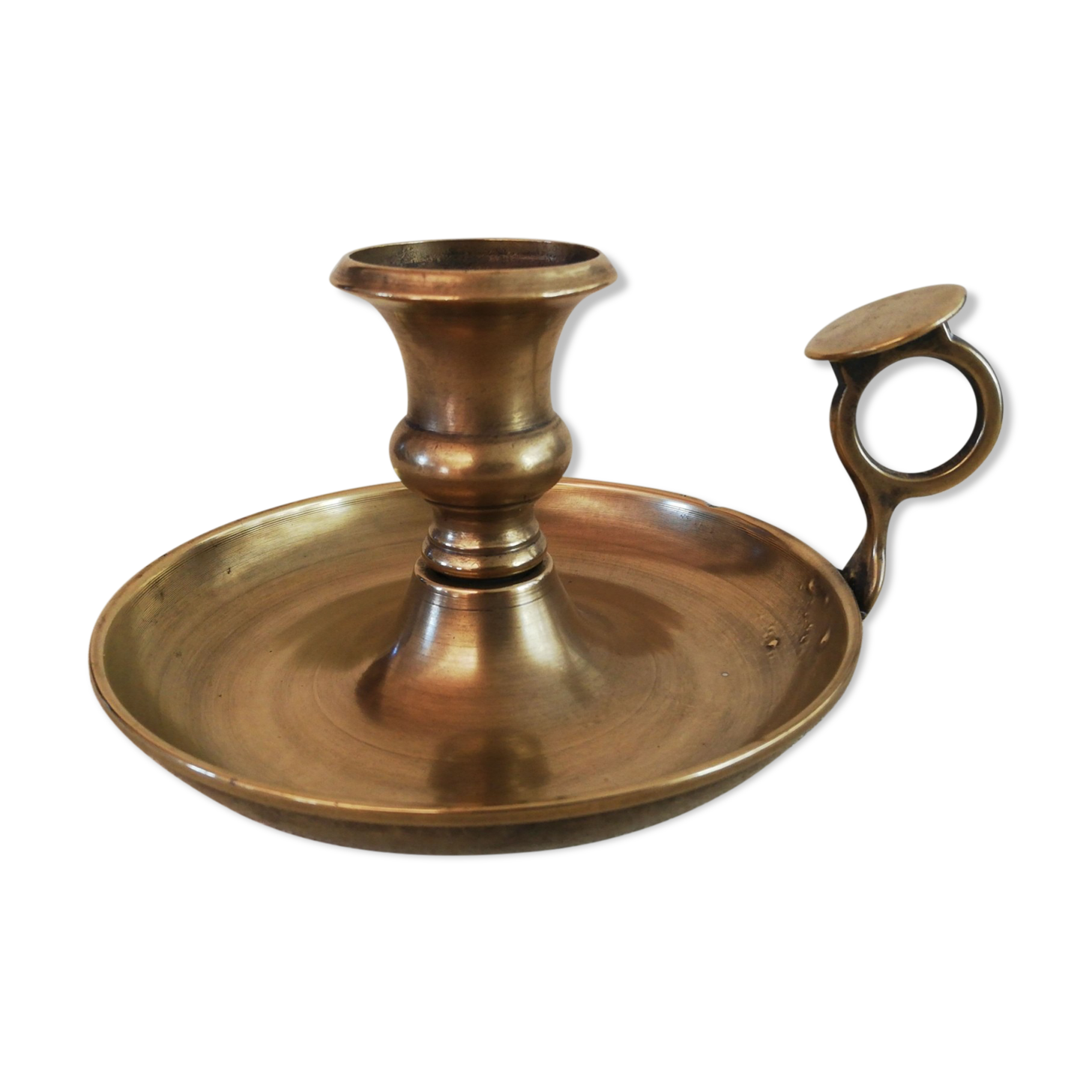 Brass hand candle holder